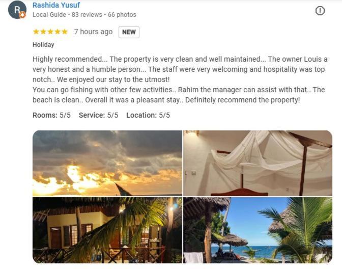 Lui Ushongo Beach House Pangani Esterno foto